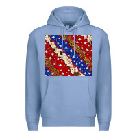 Colony Blue 4th of July USA flag leopard cowhide 20oz tumbler Premium Hoodie - Neo Western