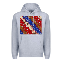 Heather Grey 4th of July USA flag leopard cowhide 20oz tumbler Premium Hoodie - Neo Western