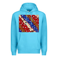 Ocean Blue 4th of July USA flag leopard cowhide 20oz tumbler Premium Hoodie - Neo Western