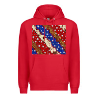 Red 4th of July USA flag leopard cowhide 20oz tumbler Premium Hoodie - Neo Western