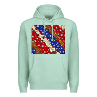 Seafoam 4th of July USA flag leopard cowhide 20oz tumbler Premium Hoodie - Neo Western