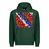 Sports Green 4th of July USA flag leopard cowhide 20oz tumbler Premium Hoodie - Neo Western