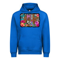 Cobalt mimi floral background Urban Hoodie - HRA Design Shop