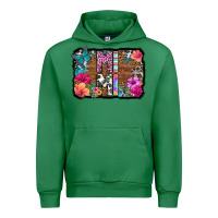 Emerald mimi floral background Urban Hoodie - HRA Design Shop