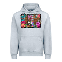 Heather Grey mimi floral background Urban Hoodie - HRA Design Shop
