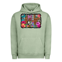 Pigment Oil Green mimi floral background Urban Hoodie - HRA Design Shop