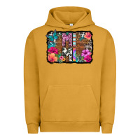 Pigment Peanut Butter mimi floral background Urban Hoodie - HRA Design Shop