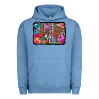 Pigment Pebble Blue mimi floral background Urban Hoodie - HRA Design Shop