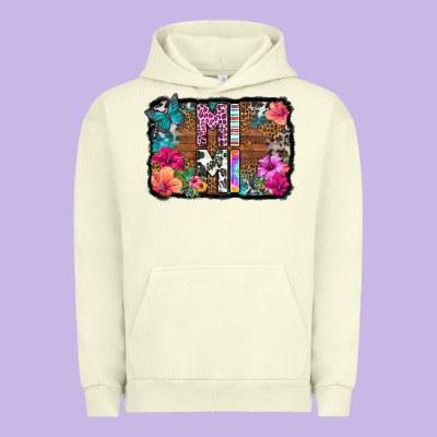 Mimi Floral Background Urban Hoodie Designed By Hra Design Shop
