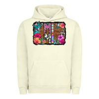 Pigment Pistachio mimi floral background Urban Hoodie - HRA Design Shop