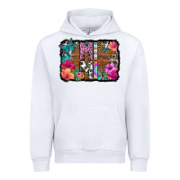 White mimi floral background Urban Hoodie - HRA Design Shop