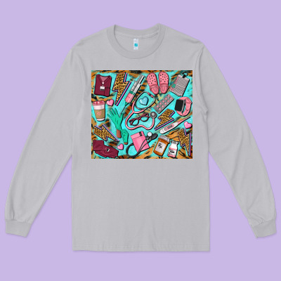 Nurse Tumbler Long Sleeve Tee Designed By Barkaloodesign