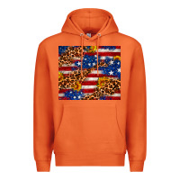 Carrot 4th of July USA flag leopard sunflower 20oz tumble Premium Hoodie - Neo Western