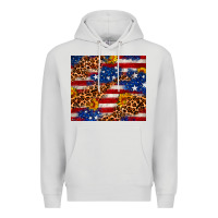 Dove Grey 4th of July USA flag leopard sunflower 20oz tumble Premium Hoodie - Neo Western
