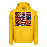 Lemon 4th of July USA flag leopard sunflower 20oz tumble Premium Hoodie - Neo Western