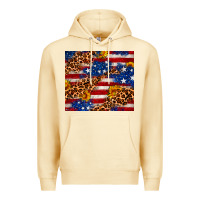 Pina Colada 4th of July USA flag leopard sunflower 20oz tumble Premium Hoodie - Neo Western