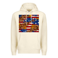 Sandshell 4th of July USA flag leopard sunflower 20oz tumble Premium Hoodie - Neo Western