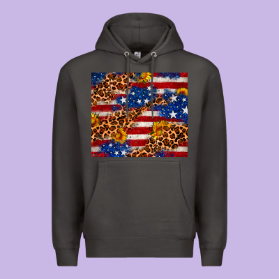4th Of July Usa Flag Leopard Sunflower 20oz Tumble Premium Hoodie Designed By Neo Western