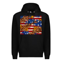Black 4th of July USA flag leopard sunflower 20oz tumble Premium Hoodie - Neo Western