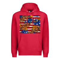 Cardinal 4th of July USA flag leopard sunflower 20oz tumble Premium Hoodie - Neo Western