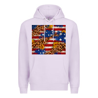 Lilac 4th of July USA flag leopard sunflower 20oz tumble Premium Hoodie - Neo Western