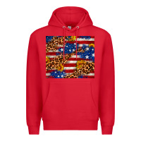 Red 4th of July USA flag leopard sunflower 20oz tumble Premium Hoodie - Neo Western