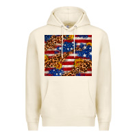 Tofu 4th of July USA flag leopard sunflower 20oz tumble Premium Hoodie - Neo Western