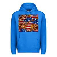 True Royal 4th of July USA flag leopard sunflower 20oz tumble Premium Hoodie - Neo Western