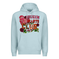 Blue Mist broken heart club Premium Hoodie - FaDigitalArtStudio