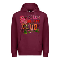 Burgundy broken heart club Premium Hoodie - FaDigitalArtStudio