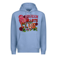 Colony Blue broken heart club Premium Hoodie - FaDigitalArtStudio