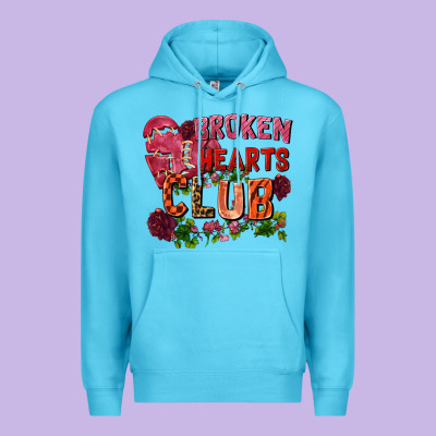 Broken Heart Club Premium Hoodie Designed By Fadigitalartstudio