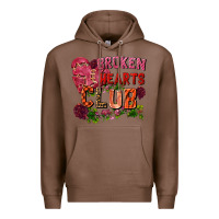 Chestnut broken heart club Premium Hoodie - FaDigitalArtStudio
