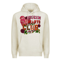 Oatmeal Heather broken heart club Premium Hoodie - FaDigitalArtStudio