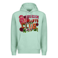 Seafoam broken heart club Premium Hoodie - FaDigitalArtStudio