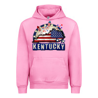 Fuchsia Pink Kentucky 4th of July Urban Hoodie - CowGirlArtShop
