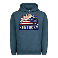 Pigment Midnight Navy Kentucky 4th of July Urban Hoodie - CowGirlArtShop