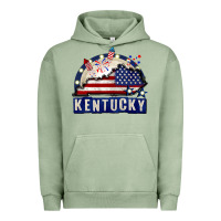 Pigment Oil Green Kentucky 4th of July Urban Hoodie - CowGirlArtShop