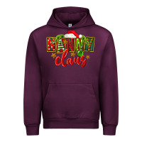 Mauve Wine Christmas nanny claus Urban Hoodie - FaDigitalArtStudio