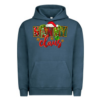 Pigment Midnight Navy Christmas nanny claus Urban Hoodie - FaDigitalArtStudio