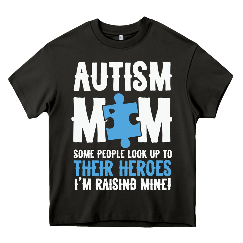 Lil Autism Mom Heavy Core Tee by CowhideDigitalArt | Teevron