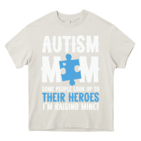 Cream lil autism mom Heavy Core Tee - CowhideDigitalArt