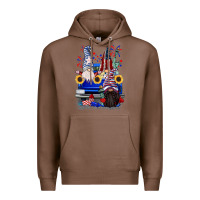 Chestnut 4th of July gnomes truck Premium Hoodie - CowGirlArtShop