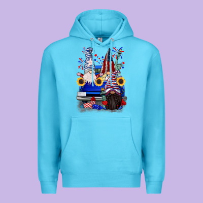 4th Of July Gnomes Truck Premium Hoodie Designed By Cowgirlartshop