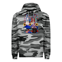 Slate Camo 4th of July gnomes truck Premium Hoodie - CowGirlArtShop
