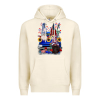 Tofu 4th of July gnomes truck Premium Hoodie - CowGirlArtShop
