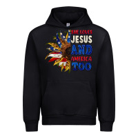 Black She loves Jesus and America too 4th of july Urban Hoodie - CowGirlArtShop