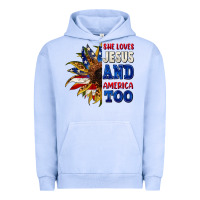 Pigment Grape Ice She loves Jesus and America too 4th of july Urban Hoodie - CowGirlArtShop