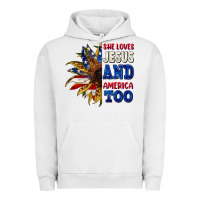 Pigment Lunar Rock She loves Jesus and America too 4th of july Urban Hoodie - CowGirlArtShop