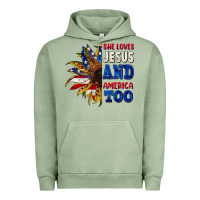 She Loves Jesus And America Too 4th Of July Urban Hoodie | Teevron